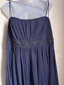 Blue Patterned Midi Dress