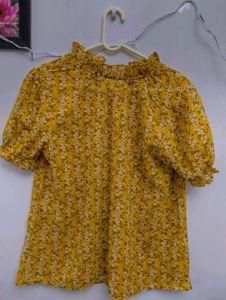 Floral Yellow Top