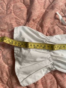 White Shirt With Blue Denim Top