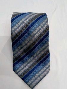 Striped Blue &amp; Gray Tie