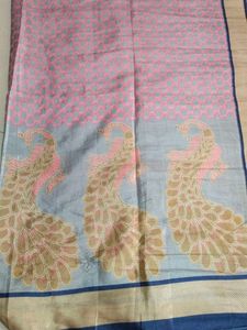 Light Pink Satin Saree