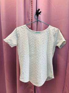 Aqua Patterned Top