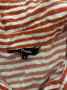 Striped Short Sleeve Button Down