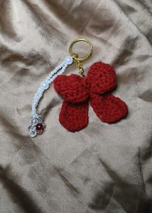 Crochet Bow Keychain