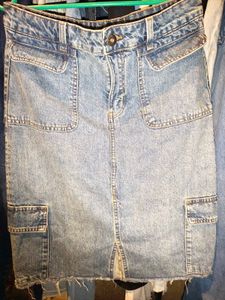 Denim Mini Skirt 32 -34 inches