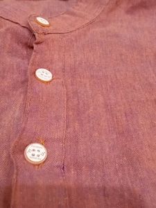 Khadi Reddish Brown Kurta Comfortable