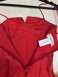 Red Satin Maxi Dress