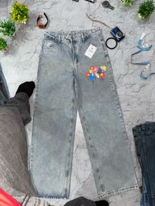 Y2k Floral Wide Leg Jeans