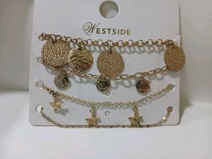 Westside Gold Charm Bracelet Set