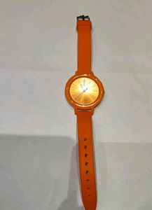 Vibrant Orange Wrist Watch