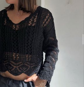 Zara crochet oversized sweater