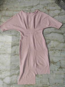 Elegant Pink Midi Dress