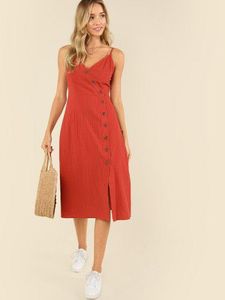 SHEIN BRANDED Casual Button-Down Midi Dress