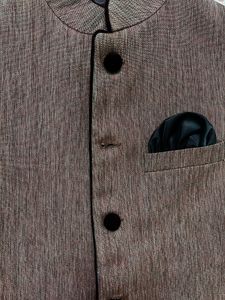Men Nehru Jacket with Pocket Square
