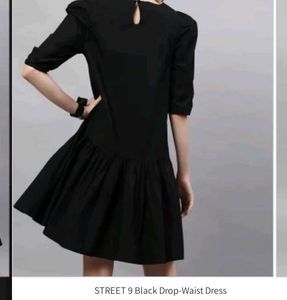STREET 9 Black Drop Waist Dress