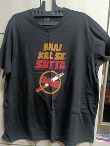 Black Printed T-shirt Rarely Used
