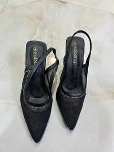 Dressberry Black Slingback Heels