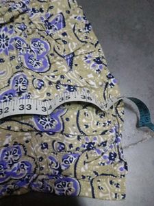 Navy Blue Printed Kurti Set