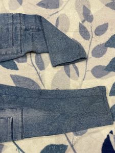 Blue Denim Cargo Jeans