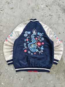 Y2K AESTHETIC JAPANESE Embroidered Bomber
