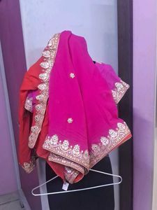 Pink Embroidered Saree  Blouse