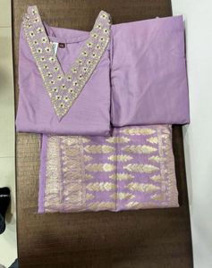 Elegant Lavender Kurta Set