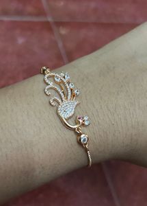 American Diamond Peacock Design Bracelet