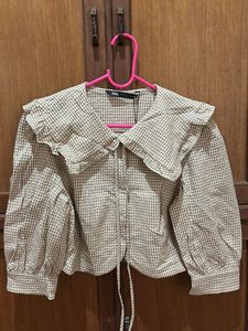 Zara Checkered Crop Top