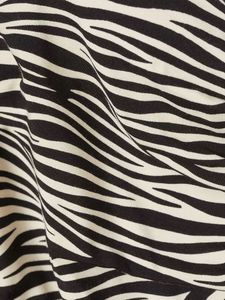 H&amp;M Zebra Print Ruched Puff Sleeve Top