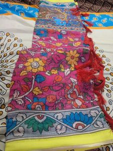 Pure Lenin Kalamkari Saree