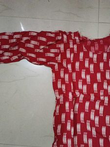 Red Straight Suit For Women
