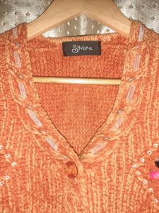 Coral Colour Cardigan