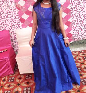 Elegant Blue Ethnic Gown