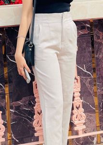 Beige Cropped Trousers