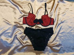 🇳🇿💫🎀Red &amp; Black Lingerie Set
