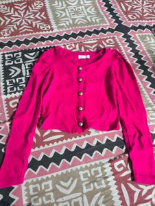 Pink Button-Down Top