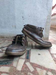 Brown Leather Ankle Boots