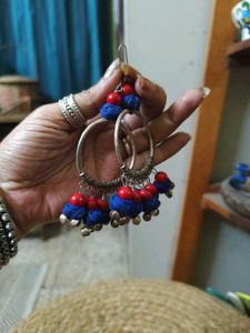 Oversized Ethnic Beaded Danglers