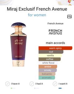 Miraj Exclusif French Avenue EDP