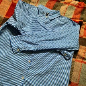 Blue Striped Long Sleeve Shirt
