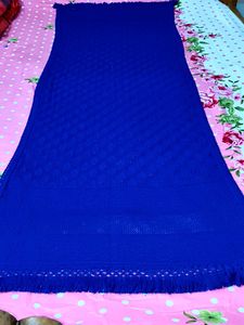 Elegent Woolen Blue Ethnic Scarf