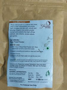 Natural Rose Petal Powder For Face Mask ( Women)
