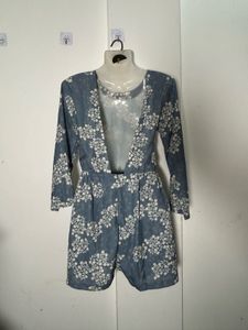 Blue Printed Jumpsuit
