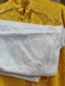 Mustard Yellow Embellished Kurta