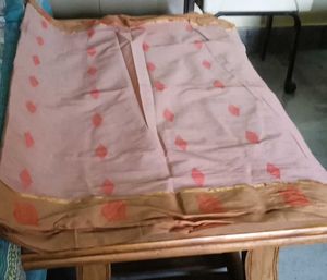 Vintage Peach Fabric with Diamond Pattern