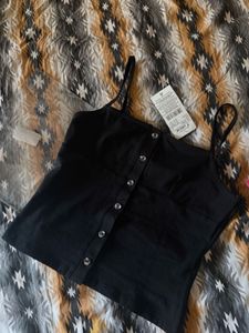 asos design black top