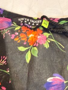 Black Floral Top