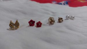 Earring Stud Bundle: Sparkle, Floral & Pearl