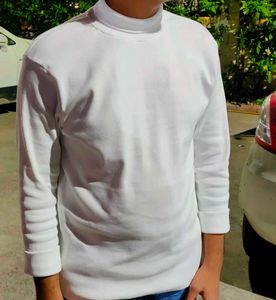 White Turtleneck T-Shirt