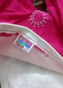 Pink Kurti With Plazzo Set